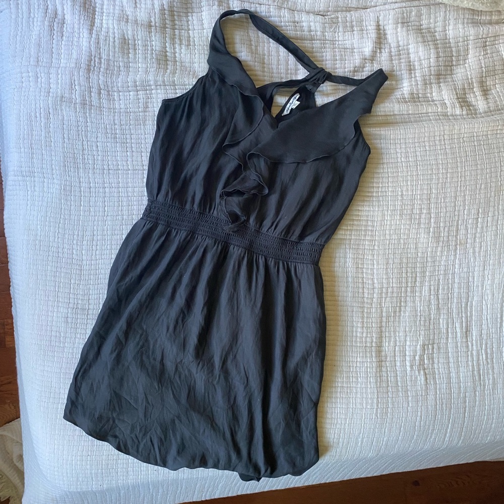 American Eagle Gray Ruffle Mini Dress